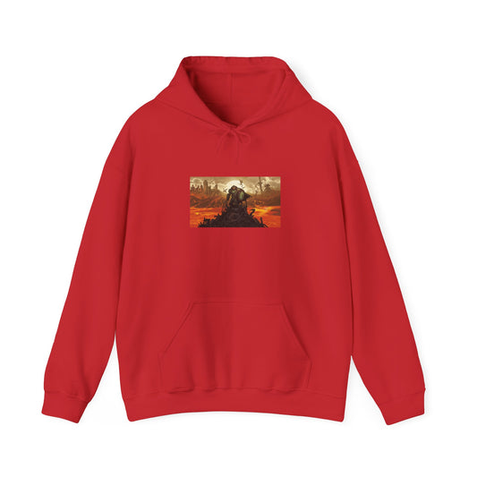 DOOM: The Dark Ages Hoodie – Slayer Over Hellfire Scene (Red)