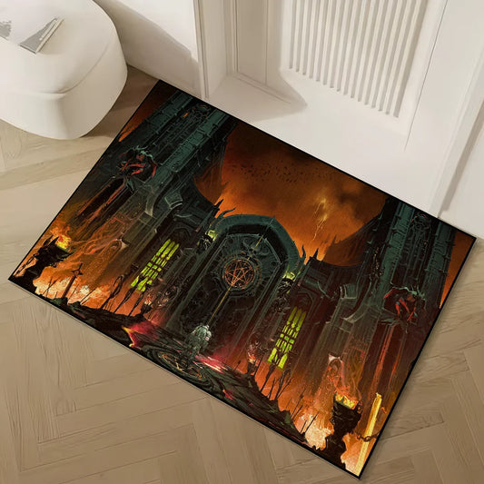 DOOM: The Dark Ages Carpet – Fortress of Doom Medieval Rug