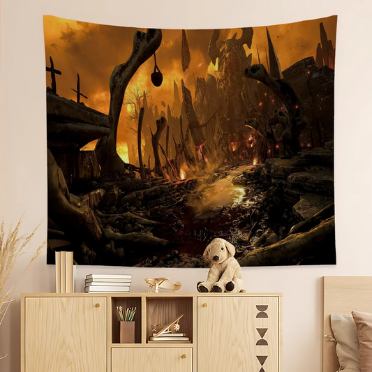 DOOM Eternal Hellscape Wall Tapestry